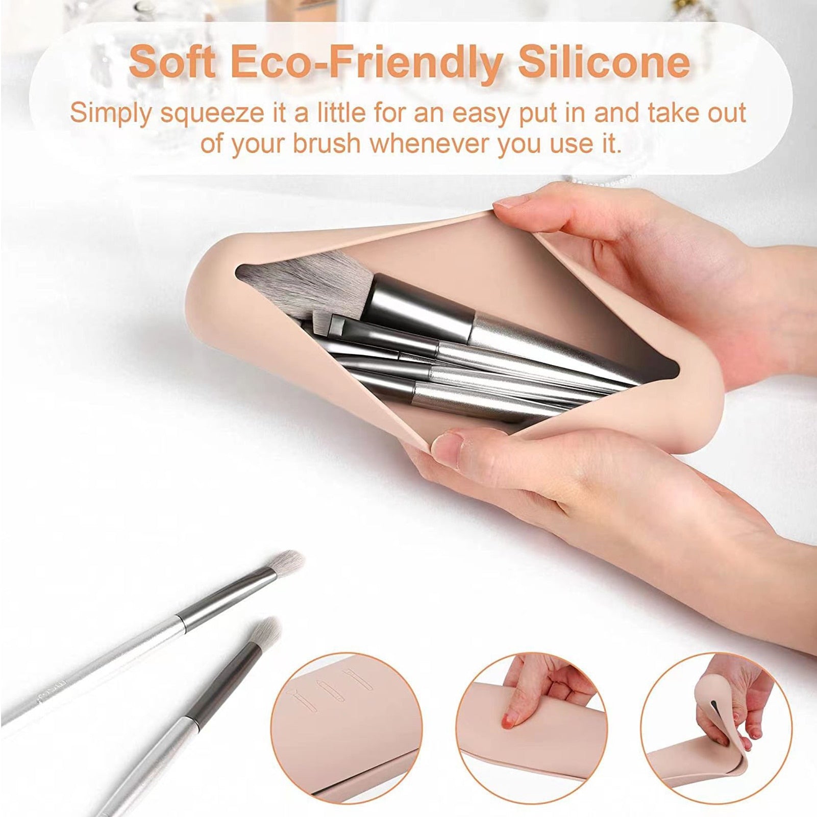 Makeup Brush Organizer Bag